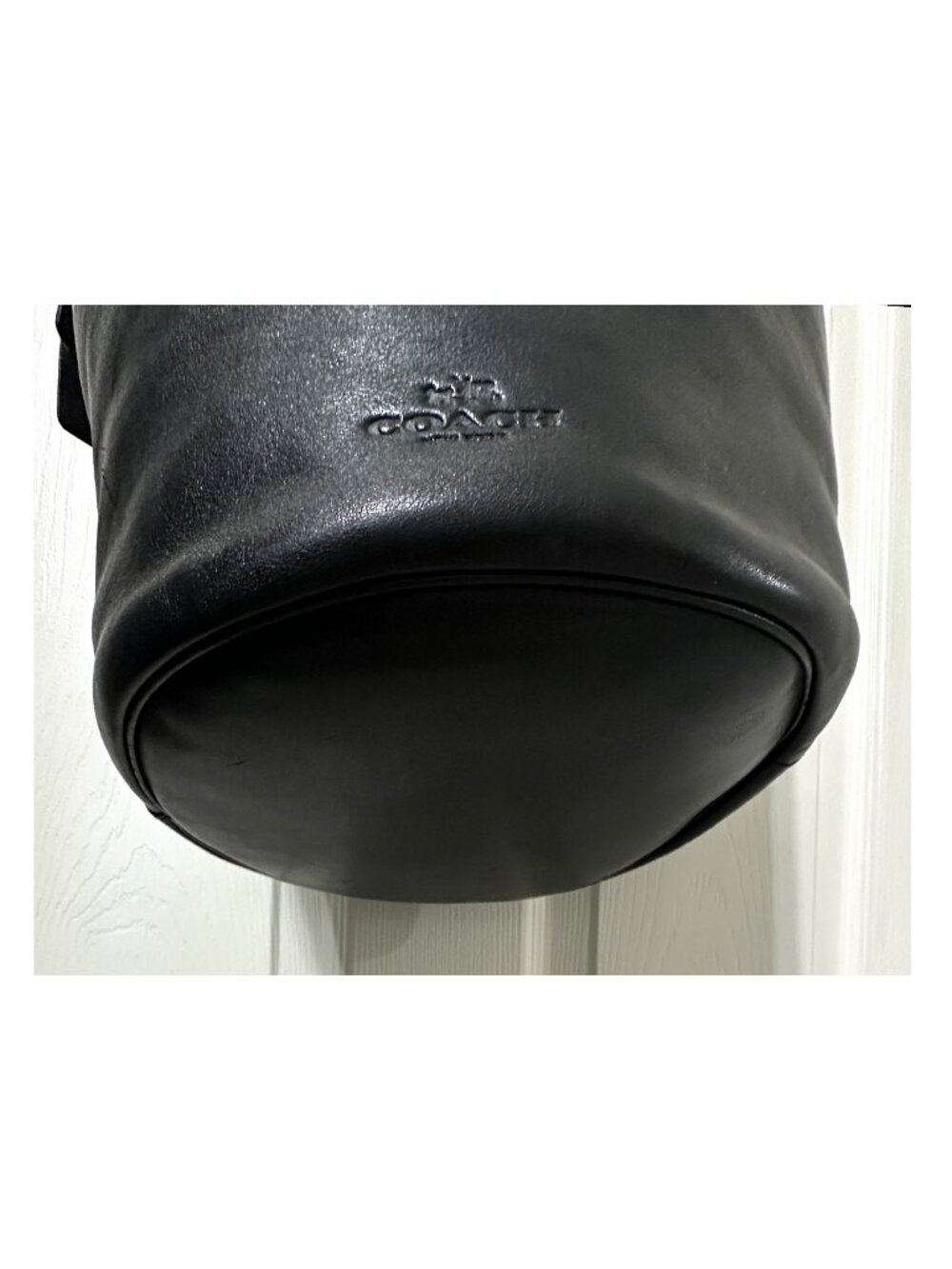 Coach Bleeker Duffle Bucket Bag Black Leather Crossbody Bag Handbag 32282 - Picture 6 of 8